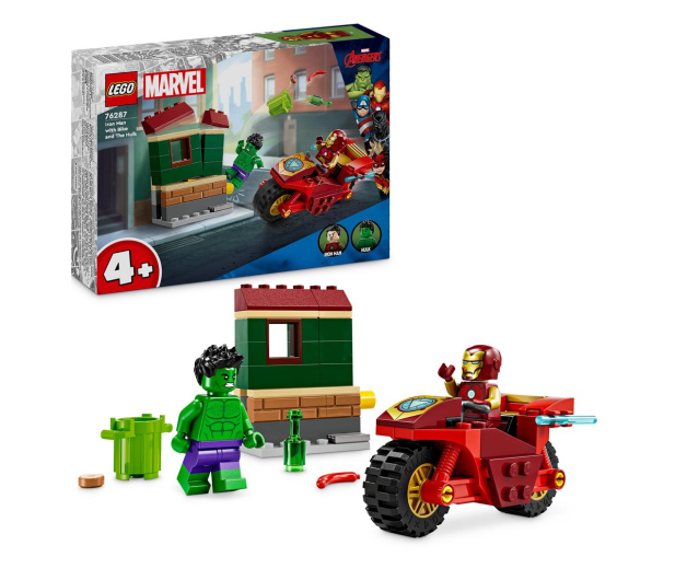 LEGO Super Heroes Marvel 76287 Iron Man z motocyklem i Hulk - 1266180 - zdjęcie 2